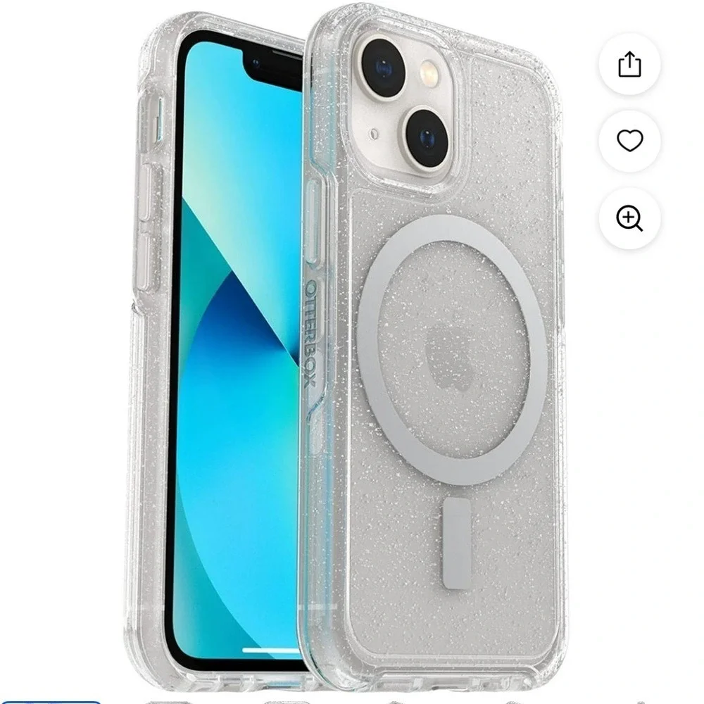 OtterBox iPhone 12 Symmetry Series+ Clear Glitter Case with MagSafe